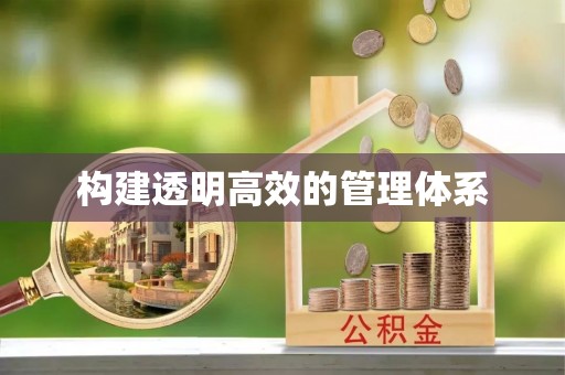 绵阳构建透明高效的管理体系
