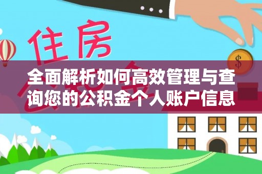 绵阳全面解析如何高效管理与查询您的公积金个人账户信息