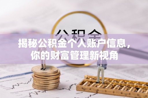 绵阳揭秘公积金个人账户信息，你的财富管理新视角