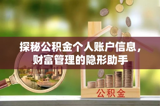 绵阳探秘公积金个人账户信息，财富管理的隐形助手