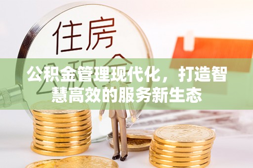 绵阳公积金管理现代化，打造智慧高效的服务新生态